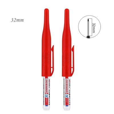 Haile 32/20mm Αδιάβροχο Λευκό Λιπαρό Βαθιά Τρύπα Μαρκαδόροι Κεφαλής Μακριάς Μύτης για Μεταλλικά Διατρητικά Εργαλεία Διακόσμησης Ξυλουργικής Μπάνιου