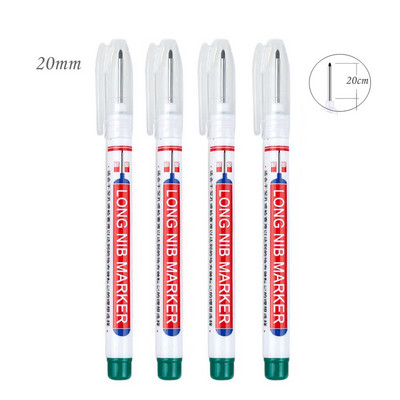 Haile 32/20mm Αδιάβροχο Λευκό Λιπαρό Βαθιά Τρύπα Μαρκαδόροι Κεφαλής Μακριάς Μύτης για Μεταλλικά Διατρητικά Εργαλεία Διακόσμησης Ξυλουργικής Μπάνιου