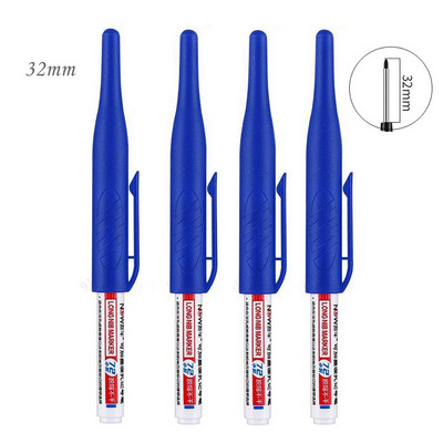 Haile 32/20mm Αδιάβροχο Λευκό Λιπαρό Βαθιά Τρύπα Μαρκαδόροι Κεφαλής Μακριάς Μύτης για Μεταλλικά Διατρητικά Εργαλεία Διακόσμησης Ξυλουργικής Μπάνιου