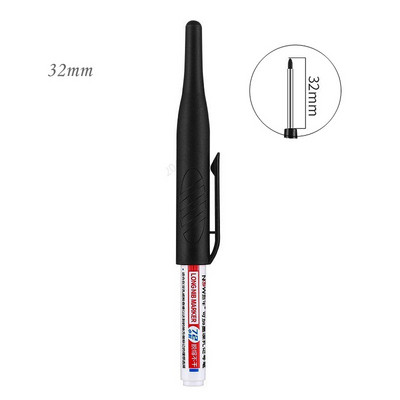 Haile 32/20mm Αδιάβροχο Λευκό Λιπαρό Βαθιά Τρύπα Μαρκαδόροι Κεφαλής Μακριάς Μύτης για Μεταλλικά Διατρητικά Εργαλεία Διακόσμησης Ξυλουργικής Μπάνιου