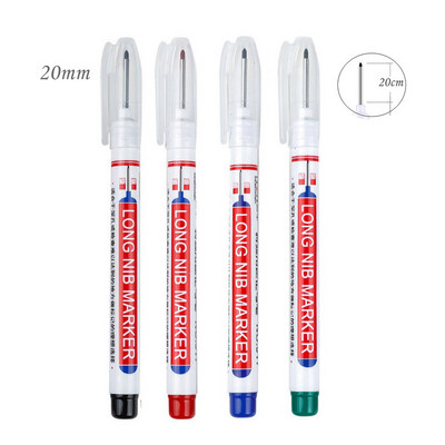 Haile 32/20mm Αδιάβροχο Λευκό Λιπαρό Βαθιά Τρύπα Μαρκαδόροι Κεφαλής Μακριάς Μύτης για Μεταλλικά Διατρητικά Εργαλεία Διακόσμησης Ξυλουργικής Μπάνιου