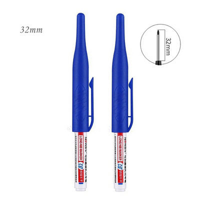 Haile 32/20mm Αδιάβροχο Λευκό Λιπαρό Βαθιά Τρύπα Μαρκαδόροι Κεφαλής Μακριάς Μύτης για Μεταλλικά Διατρητικά Εργαλεία Διακόσμησης Ξυλουργικής Μπάνιου