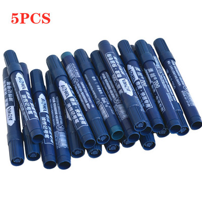 5 komada Olovka s trajnom bojom Uljna vodootporna crna olovka za markere za gume Brzosušeća olovka s potpisom Pribor za pisanje