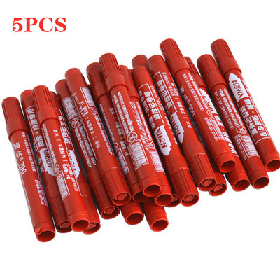 5 komada Olovka s trajnom bojom Uljna vodootporna crna olovka za markere za gume Brzosušeća olovka s potpisom Pribor za pisanje