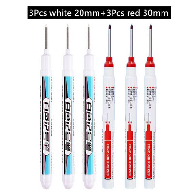 Olovke s dugačkom glavom od 30 mm Keramičke glazirane pločice za kupaonicu Ukrasi za obradu drveta Višenamjenski set flomastera s dubokim rupama Bijela 20 mm