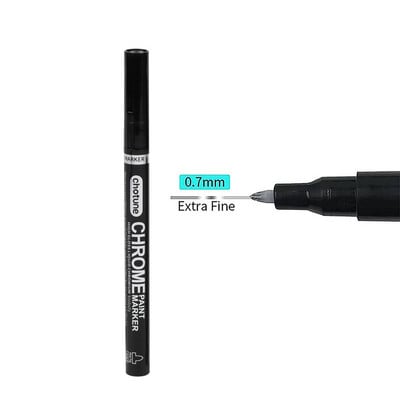 Kromirani srebrni marker DIY marker u boji Ogledalo Tekući kromirani završetak Metalik Vodootporan na UV zračenje Pribor za rukotvorine Olovka