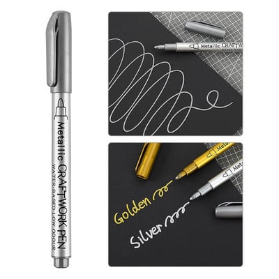 Kromirani srebrni marker DIY marker u boji Ogledalo Tekući kromirani završetak Metalik Vodootporan na UV zračenje Pribor za rukotvorine Olovka
