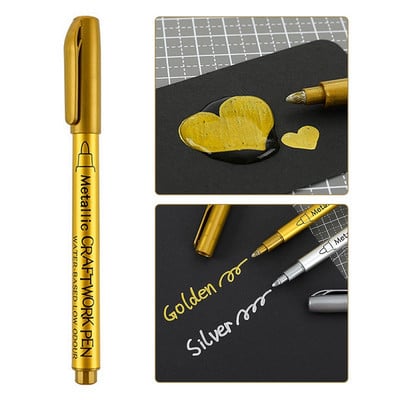 Kromirani srebrni marker DIY marker u boji Ogledalo Tekući kromirani završetak Metalik Vodootporan na UV zračenje Pribor za rukotvorine Olovka