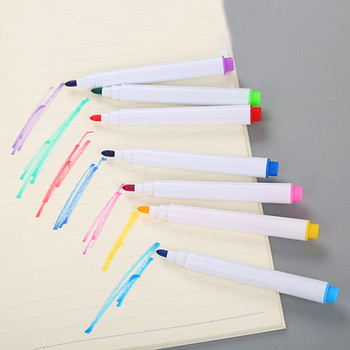 8PC/Lot Магнитна цветна писалка за бяла дъска Черно-бели маркери за дъска Вградена гума Ученически пособия Детска химикалка за рисуване на графити