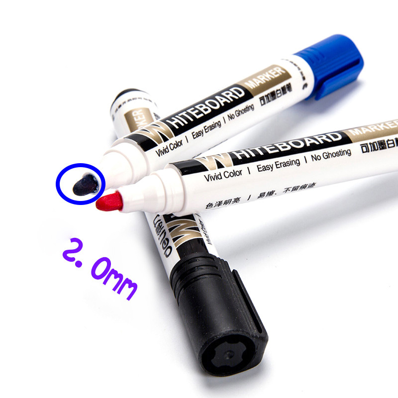 Deli 3 buc. Markere de ștergere pentru tablă albă, pixuri de scris, ștergere umedă, negru, albastru, roșu, markere reîncărcabile, articole de papetărie de birou