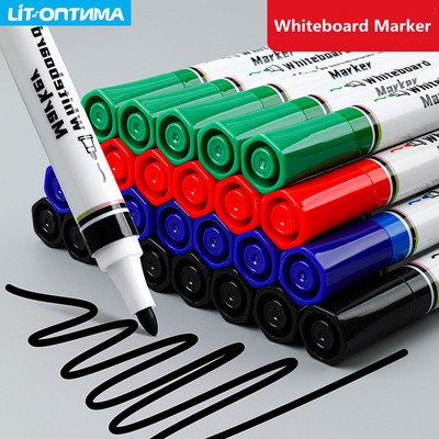 4 tk/komplekt Kustutatav magnetiline tahvelmarker, tahvelmarker, kriit, klaaskeraamika, kontoritarbed, koolikunsti marker, kirjatarbed