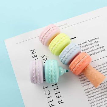 Kawaii Candy Color Macaron Cake Highlighter Cute Highlight Mark Marker Pen Бисквитка Рисуване Инструмент за писане