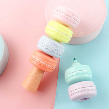 Kawaii Candy Color Macaron Cake Highlighter Cute Highlight Mark Marker Pen Бисквитка Рисуване Инструмент за писане