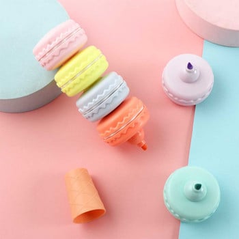 Kawaii Candy Color Macaron Cake Highlighter Cute Highlight Mark Marker Pen Бисквитка Рисуване Инструмент за писане