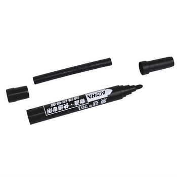 5 бр. Перманентна писалка за боядисване, мазна водоустойчива черна писалка за маркери за гуми, бързосъхнеща писалка за подпис, канцеларски материали