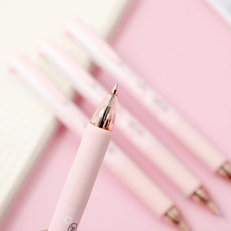 Lodīšu pildspalva ar klipsi Četru krāsu daudzfunkciju lodīšu pildspalva Kawaii lodīšu pildspalva Studentu skolas kancelejas piederumi