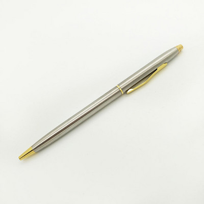 Metalna kemijska olovka 0,7 mm Zlatno Srebrna Luksuzna prilagođena reklamna poklon olovka za učenike Uredski poslovni pribor