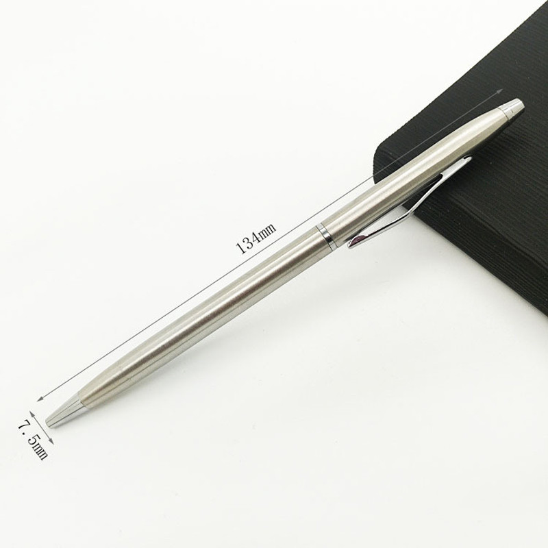 Metalna kemijska olovka 0,7 mm Zlatno Srebrna Luksuzna prilagođena reklamna poklon olovka za učenike Uredski poslovni pribor