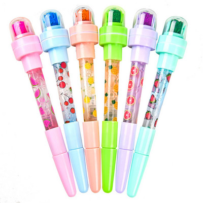Net Red Bubble Pen Мултифункционален вибрато със същия параграф 5 в 1 Light Roller Seal Children Blowing Magic Creative Ballp