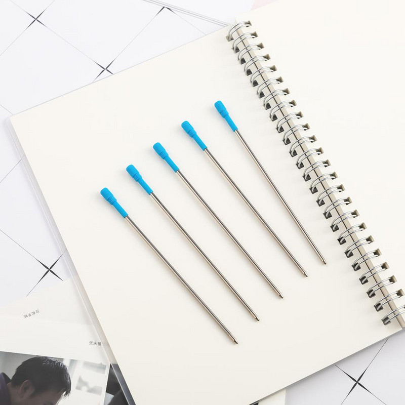 10Pcs/Lot kristalna kemijska olovka s dopunama za glatko pisanje crno-plavom tintom