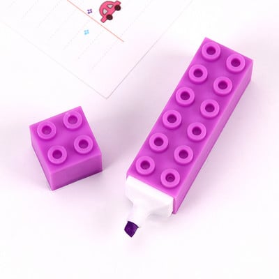 5 цветни креативни градивни блокове Маркираща писалка за маркиране Сладки химикалки с графити Kawaii Дете студент Рисуване Канцеларски материали