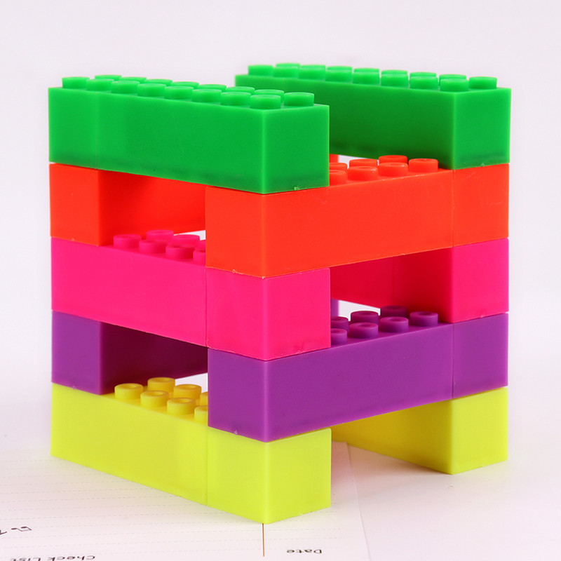 5 цветни креативни градивни блокове Маркираща писалка за маркиране Сладки химикалки с графити Kawaii Дете студент Рисуване Канцеларски материали