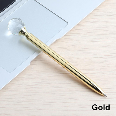 1PCS Baikingift New Arrival Brand Drop Shape Diamond Metal Химикалка Черен пълнител Канцеларски материали за писане или подарък