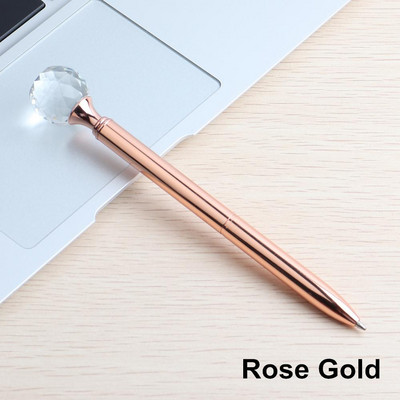 1PCS Baikingift New Arrival Brand Drop Shape Diamond Metal Химикалка Черен пълнител Канцеларски материали за писане или подарък