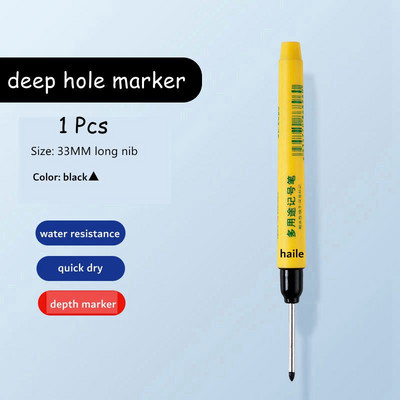 Haile Deep Hole Long Nib Многофункционални маркери Водоустойчиви механични дърводелски Дървообработващи строителни маркиращи химикалки