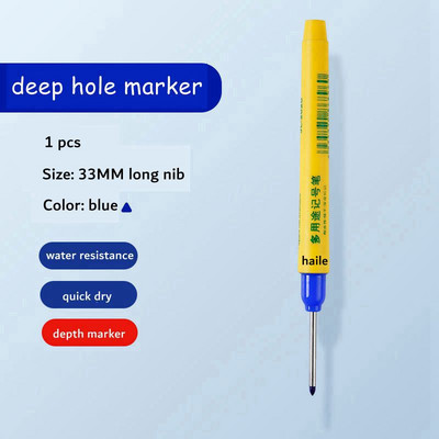 Haile Deep Hole Long Nib Многофункционални маркери Водоустойчиви механични дърводелски Дървообработващи строителни маркиращи химикалки