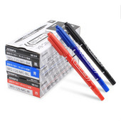 6 τεμ./Σετ μαρκαδόρο μόνιμου μαρκαδόρου διπλής μύτης Fine Point Waterproof Ink Thin Nib Crude Nib Black Ink 0,5mm-1mm Λεπτό χρώμα