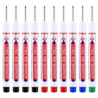 1/2/3/4/10Pcs Olovke za obradu drveta Olovke s dugom glavom Vodootporne crne masne olovke za kupaonice Keramičke pločice Staklo Drvo Metal