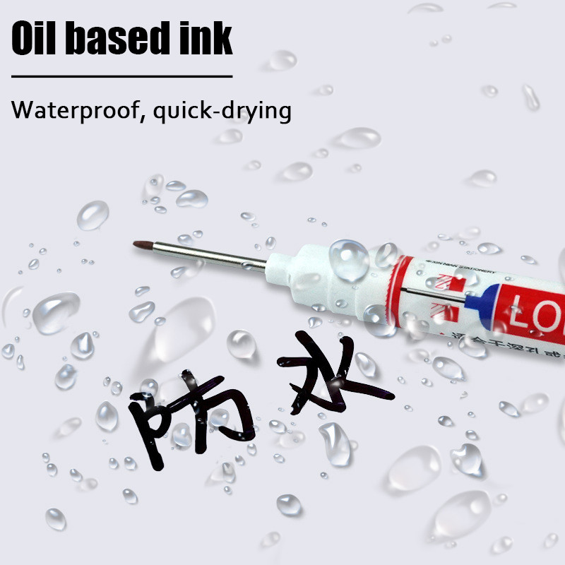 1/2/3/4/10Pcs Olovke za obradu drveta Olovke s dugom glavom Vodootporne crne masne olovke za kupaonice Keramičke pločice Staklo Drvo Metal