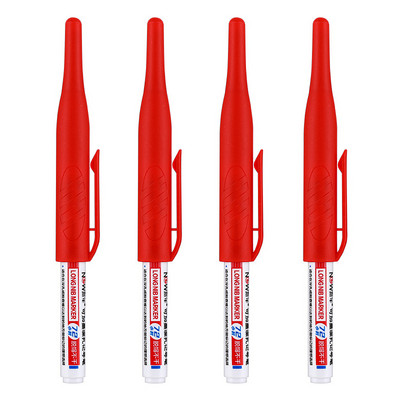 2/4 gab. Lielas ietilpības marķieri ar garu galvu Vannas istabas kokapstrādes apdare Daudzfunkcionālas dziļo caurumu marķieru pildspalvas, melna zila tinte