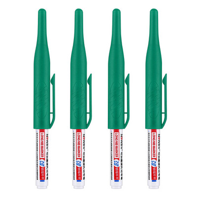 2/4 gab. Lielas ietilpības marķieri ar garu galvu Vannas istabas kokapstrādes apdare Daudzfunkcionālas dziļo caurumu marķieru pildspalvas, melna zila tinte