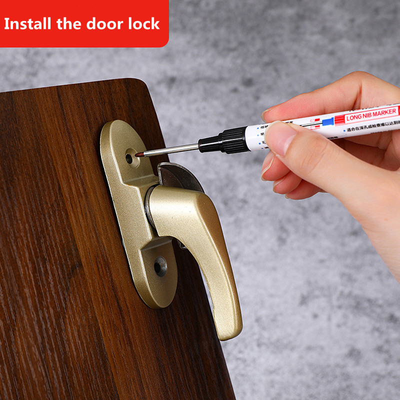 2/4 gab. Lielas ietilpības marķieri ar garu galvu Vannas istabas kokapstrādes apdare Daudzfunkcionālas dziļo caurumu marķieru pildspalvas, melna zila tinte