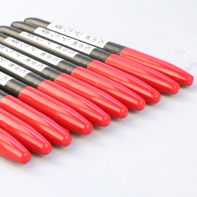 10 τμχ/παρτίδα Μόνιμη αδιάβροχη μαρκαδόρος Μεσαίο σημείο 1,5 χιλιοστών Μαύρο μπλε κόκκινο μελάνι Μαρκαδόρος για Art Supplies Stationery Στυλό
