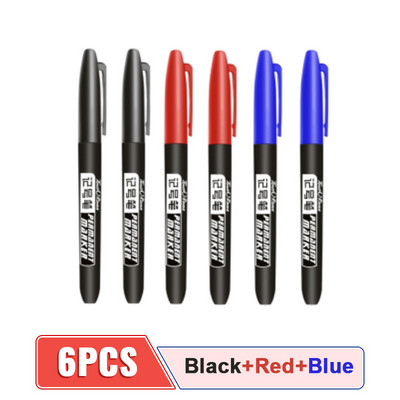 4/6/8Pcs Permanentna flomaster Fine Point Vodootporna tinta Tanka pero Crno Plava Crvena Tinta 1,5 mm Fine Art Marker olovke