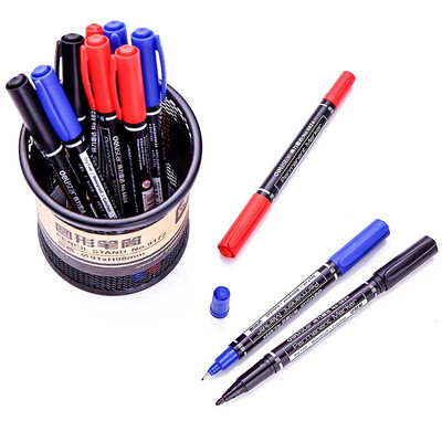 1/3Pcs/Set Vodootporne flomastere s uljnim trajnim dvostrukim vrhom 0,5/1,0 mm Pero crne plave crvene umjetničke flomastere Školski uredski pribor