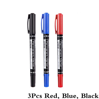 1/3 buc/set Marcator rezistent la apă Ulei Vârf dublu permanent 0,5/1,0 mm Penit Negru Albastru Roșu Marcator de artă Papetărie școală de birou