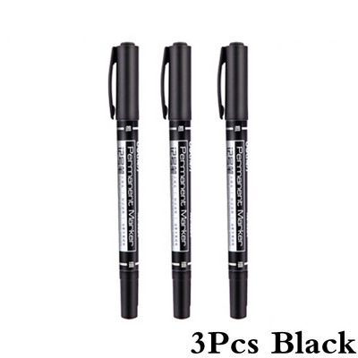 1/3 buc/set Marcator rezistent la apă Ulei Vârf dublu permanent 0,5/1,0 mm Penit Negru Albastru Roșu Marcator de artă Papetărie școală de birou
