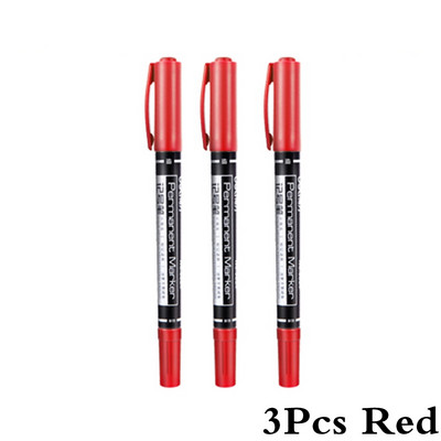 1/3 buc/set Marcator rezistent la apă Ulei Vârf dublu permanent 0,5/1,0 mm Penit Negru Albastru Roșu Marcator de artă Papetărie școală de birou