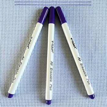 3 PCS Purple Air Erasable Pen Marker Pen Water Erasable Fabric Leather for Craft DIY Tool Шивашки аксесоари Tailor Pen