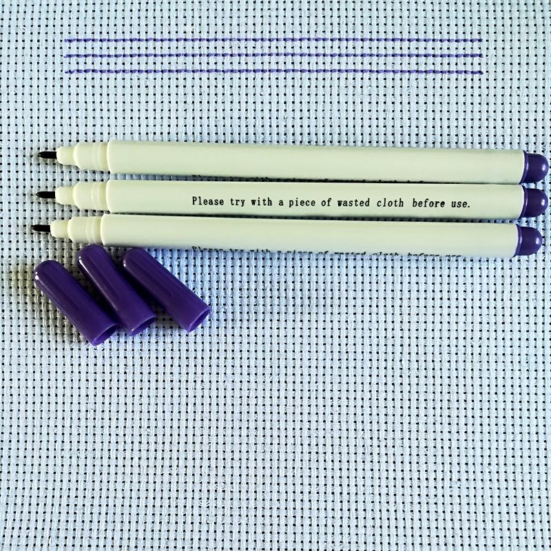 3 ks fialové vzduchom vymazateľné pero, fixka, vodou vymazateľná látka, koža, pre remeslá, DIY nástroje, šijacie príslušenstvo, krajčírske pero