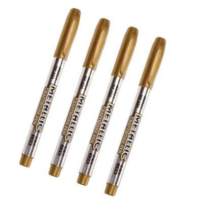 1/3/4kom/lot Trajne flomastere zlatne/srebrne za crtanje studentskog pribora DIY metalne vodootporne flomastere za rukotvorine
