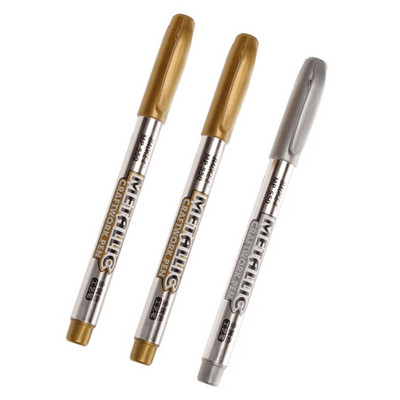 1/3/4kom/lot Trajne flomastere zlatne/srebrne za crtanje studentskog pribora DIY metalne vodootporne flomastere za rukotvorine