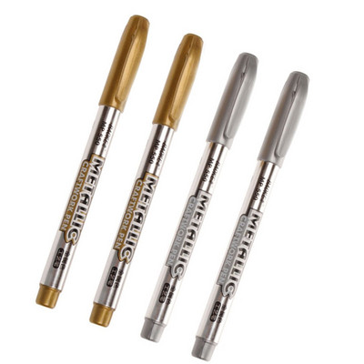 1/3/4kom/lot Trajne flomastere zlatne/srebrne za crtanje studentskog pribora DIY metalne vodootporne flomastere za rukotvorine