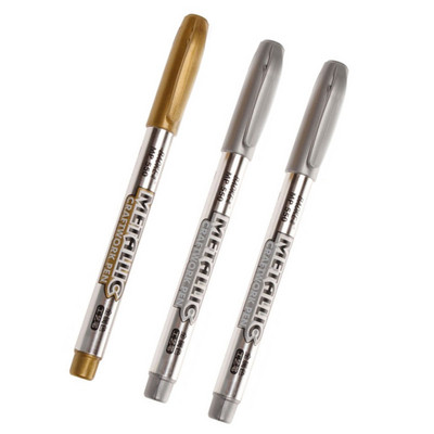 1/3/4kom/lot Trajne flomastere zlatne/srebrne za crtanje studentskog pribora DIY metalne vodootporne flomastere za rukotvorine
