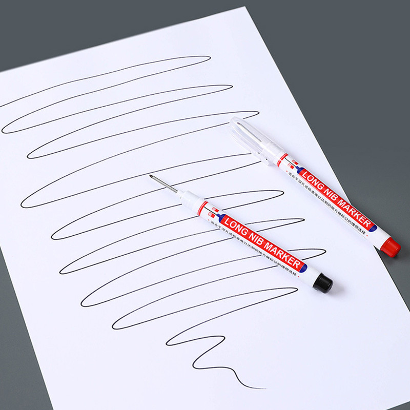 3 бр./компл. маркери с дълга глава Баня Дървообработваща декорация Многофункционални маркери с дълбоки дупки Червено/черно/синьо/зелено/бяло мастило