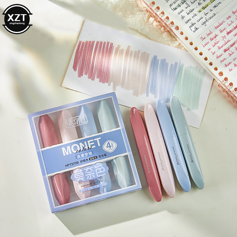 4 τμχ Monet Colors Μαρκαδόρο Μαρκαδόρο Μαρκαδόρο Κραγιόν Σχεδιασμός Μαλακό πινέλο Συμβουλή για Σχέδιο Ζωγραφική Σχολικά είδη